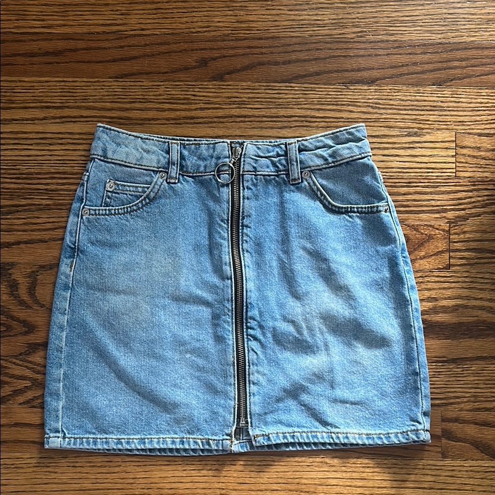 Topshop Blue Mini Pencil Skirt Casual